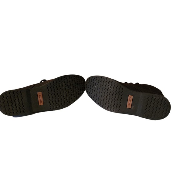 Lacoste Sherbrook Hi Black Leather Youth Size 5 - Women's Size 6.5 Ankle Boots - Picture 5 of 7